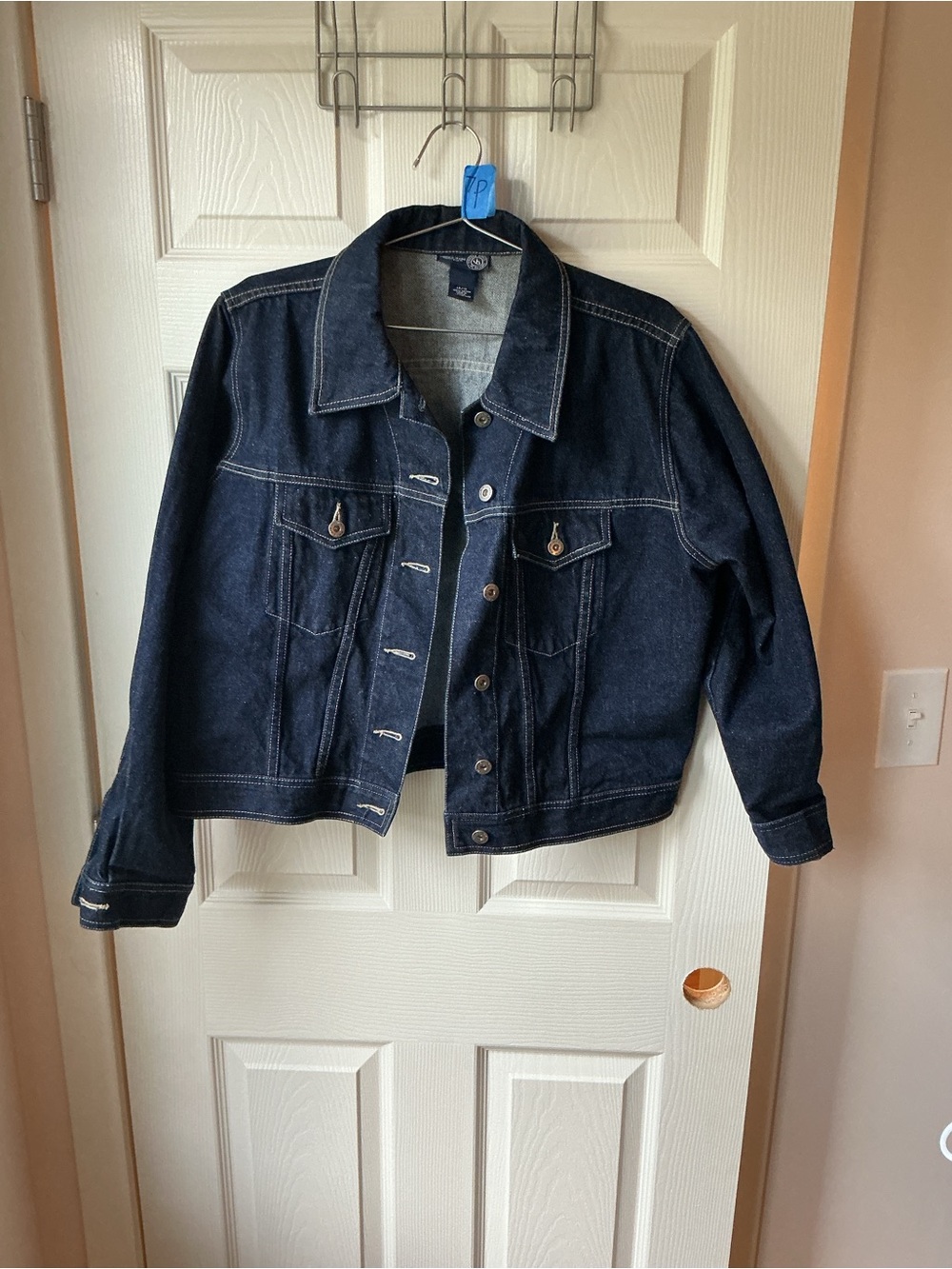 Classic Dark Blue Denim Jacket for Women - Jean Jacket